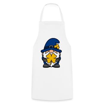 Colorful Lucky Dwarf with Shamrock - Cooking Apron - white - Front - AI Model Male 185 dark (185cm)