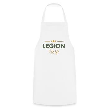 Legion-Ehefrau - Kochschürze - Weiß - Vorne - AI Model Male 185 dark (185cm)