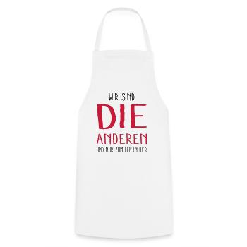 - die anderen - - Kochschürze - Weiß - Vorne - AI Model Male 185 dark (185cm)