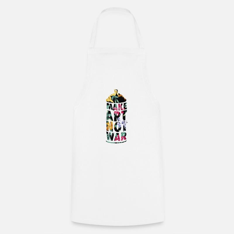 Make art not war - Tablier de cuisine - blanc
