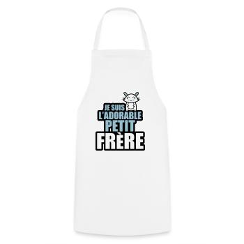 je suis l'adorable petit frère - Tablier de cuisine - blanc - Devant - AI Model Male 185 dark (185cm)