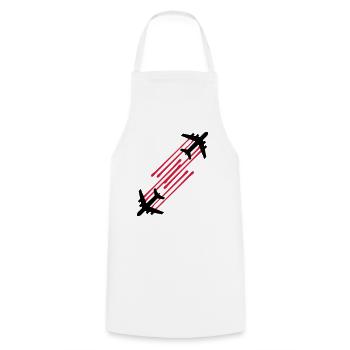 2 gouttes de sang chemtrails ligne de timbre graff - Tablier de cuisine - blanc - Devant - AI Model Male 185 dark (185cm)