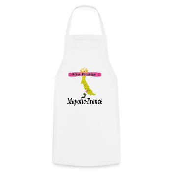 miss prestige France Mayotte - Cooking Apron - white - Front - AI Model Male 185 dark (185cm)