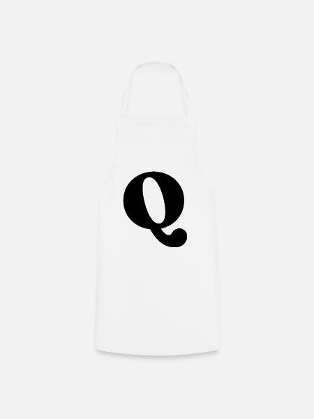 Buchstabe Q - Kochschürze - Weiß