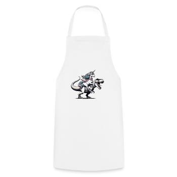 Unicorn Dinosaur Trending Fantasy Creature - Cooking Apron - white - Front - AI Model Male 185 dark (185cm)