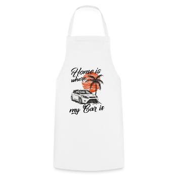 Home is where my car is Focus MK2 RS - Cooking Apron - white - Front - AI Model Male 185 dark (185cm)