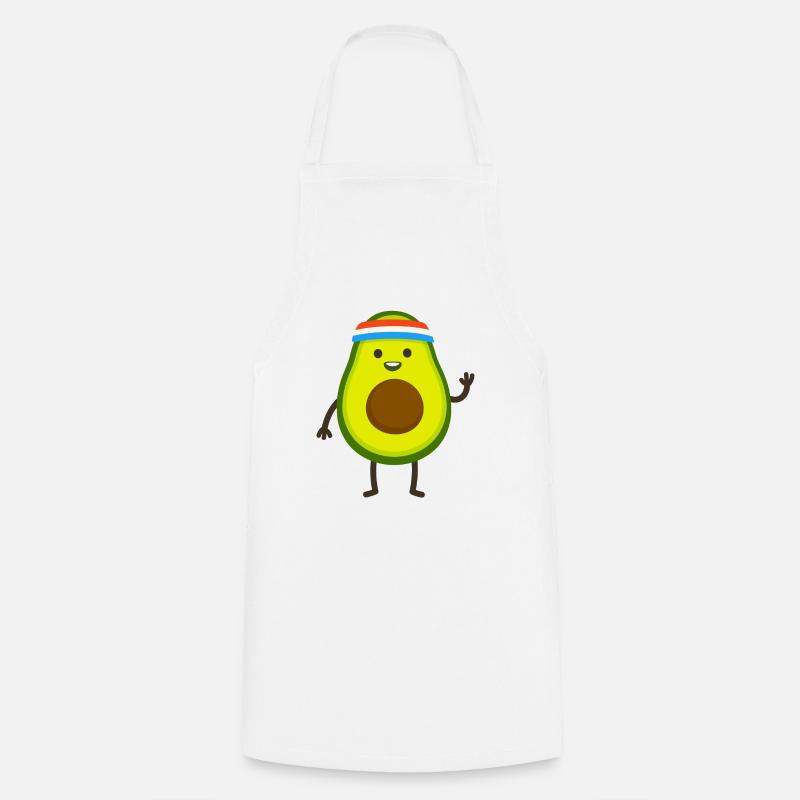 Avocado - Kochschürze - Weiß