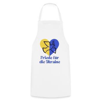Ukraine Frieden Flagge Taube russland Krieg Peace - Kochschürze - Weiß - Vorne - AI Model Male 185 dark (185cm)