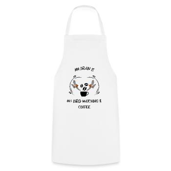 Bird Watching Bird Watching Birding Coffee - Cooking Apron - white - Front - AI Model Male 185 dark (185cm)