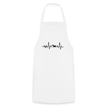 Nageurs battements de coeur nage - Tablier de cuisine - blanc - Devant - AI Model Male 185 dark (185cm)
