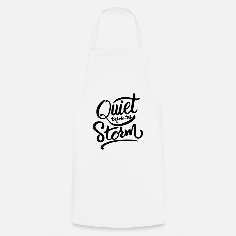 Quiet Before The Storm - Cooking Apron - white