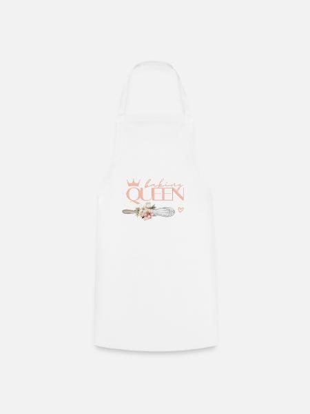 Baking Queen personalisierbar - Kochschürze - Weiß