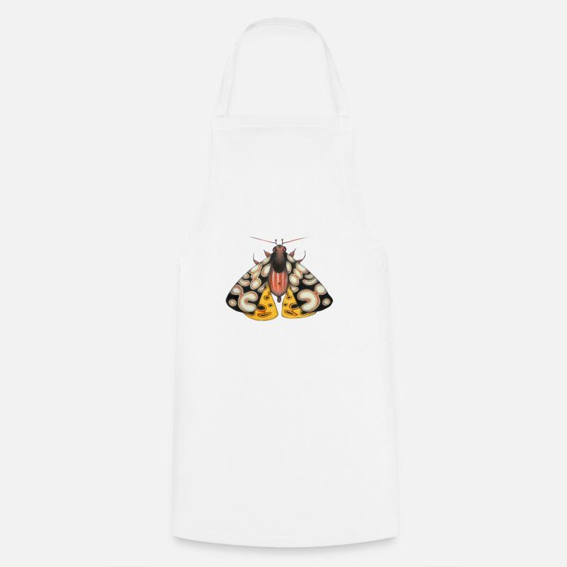 Moth noir et jaune - Tablier de cuisine - blanc