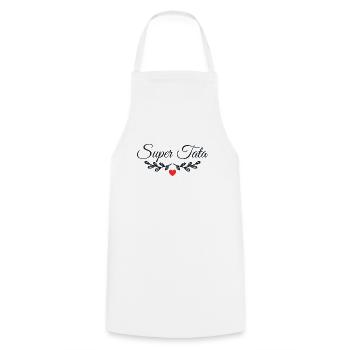 Super Tata - Tablier de cuisine - blanc - Devant - AI Model Male 185 dark (185cm)