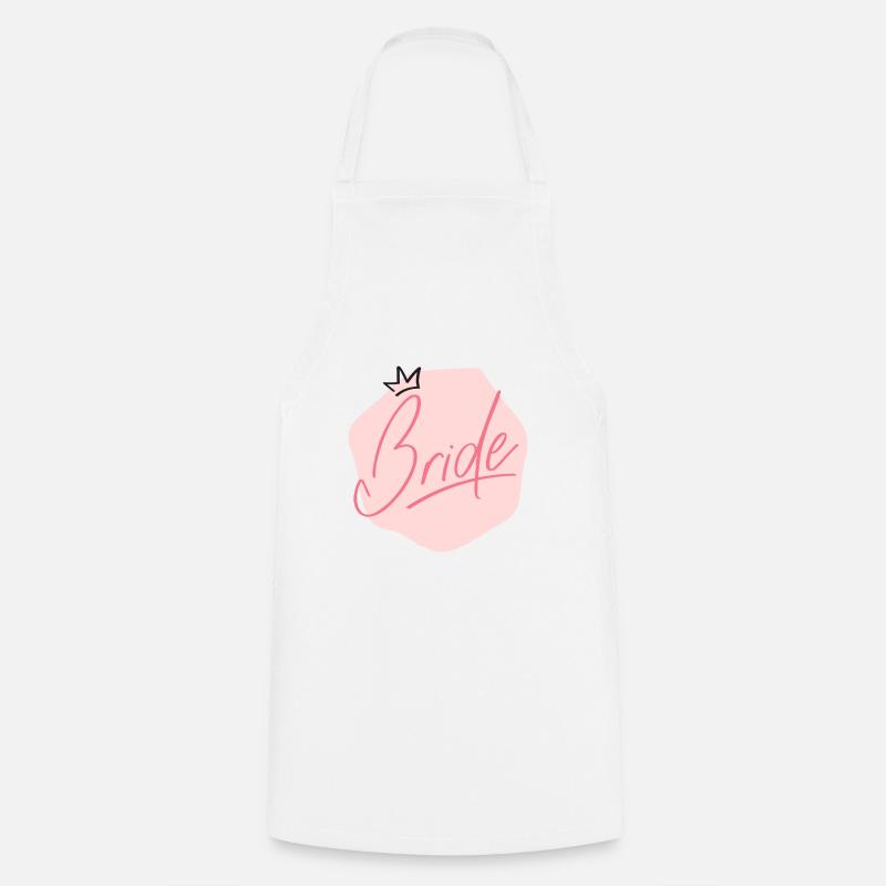 Bride Wedding - Cooking Apron - white