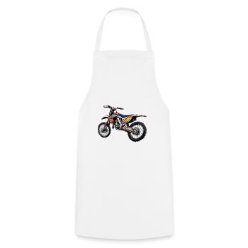 Motard / Motard / Motard / Deux-roues / Cross - Tablier de cuisine - blanc - Devant - AI Model Male 185 dark (185cm)