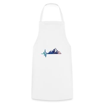 Mountains Alps Mountaineering - Cooking Apron - white - Front - AI Model Male 185 dark (185cm)