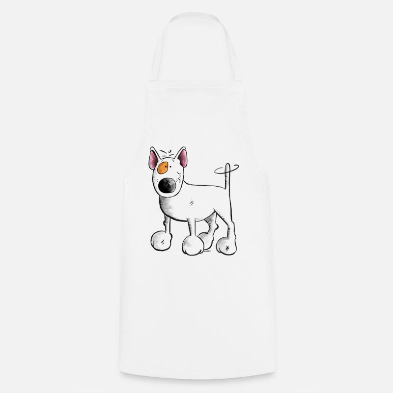 Drôle Bull-Terrier - Chien - Comique - Tablier de cuisine - blanc