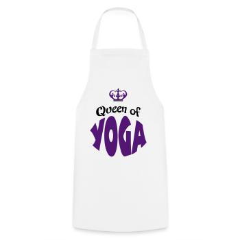 yoga - Cooking Apron - white - Front - AI Model Male 185 dark (185cm)