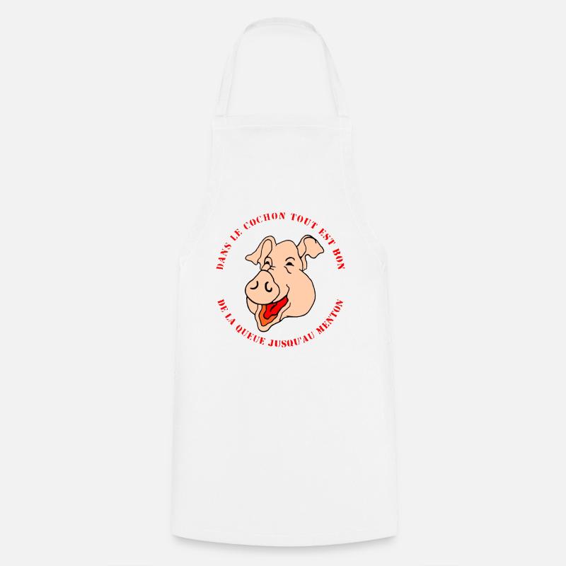 COCHON - Tablier de cuisine - blanc