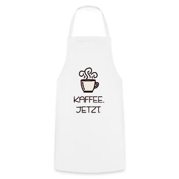 Café maintenant pause café boire - Tablier de cuisine - blanc - Devant - AI Model Male 185 dark (185cm)