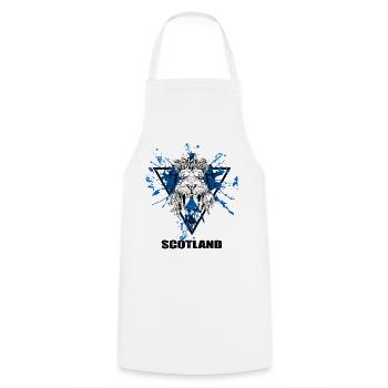 Scotland - Cooking Apron - white - Front - AI Model Male 185 dark (185cm)