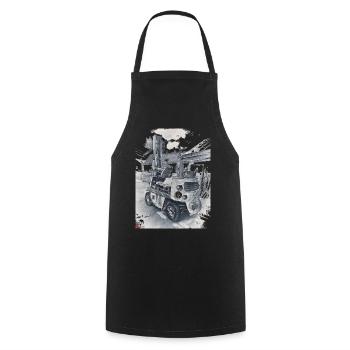 takraf finished - Cooking Apron - black - Front - AI Model Male 185 dark (185cm)