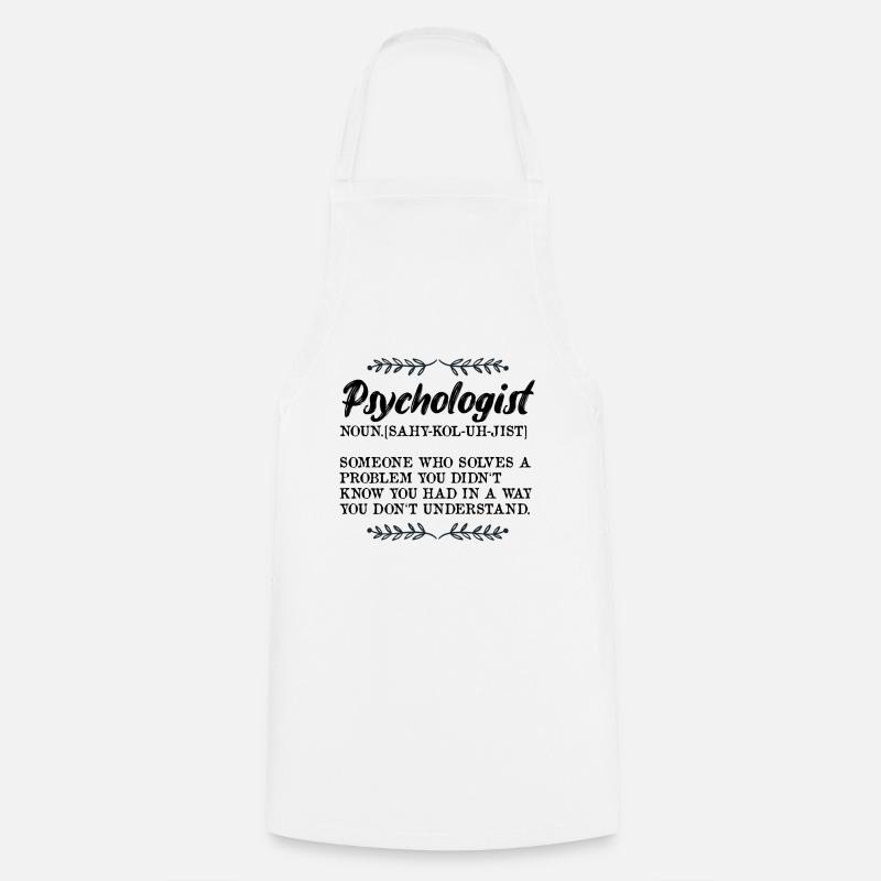 Psychologue - Lexique - Tablier de cuisine - blanc