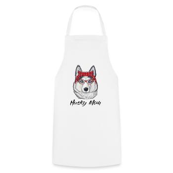 Stylish Husky Look – Perfect for Dog Lovers - Cooking Apron - white - Front - AI Model Male 185 dark (185cm)