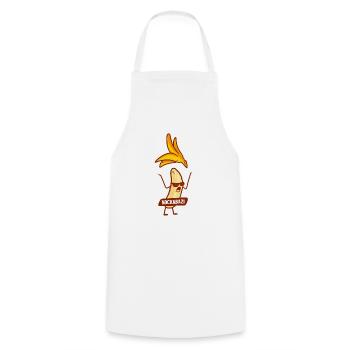 Lustiges Nockabazi Bananen-Design FKK-Liebhaber - Kochschürze - Weiß - Vorne - AI Model Male 185 dark (185cm)