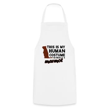 Costume humain Marmot Mountains Nature Alps Design - Tablier de cuisine - blanc - Devant - AI Model Male 185 dark (185cm)
