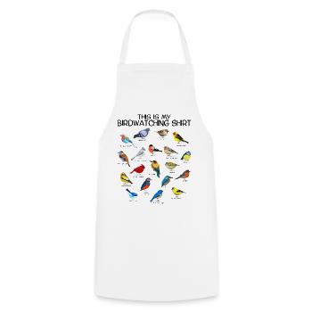 Bird Watching Orinthologist Birdwatching Gift - Cooking Apron - white - Front - AI Model Male 185 dark (185cm)