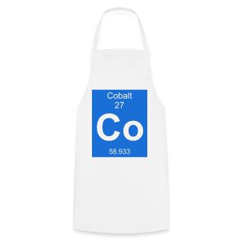 Cobalt chemical element periodic table chemical - Cooking Apron - white - Front - AI Model Male 185 dark (185cm)