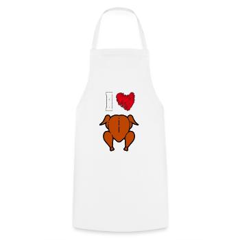 Lustiges I Love Chicken BBQ Grillen Design - Kochschürze - Weiß - Vorne - AI Model Male 185 dark (185cm)