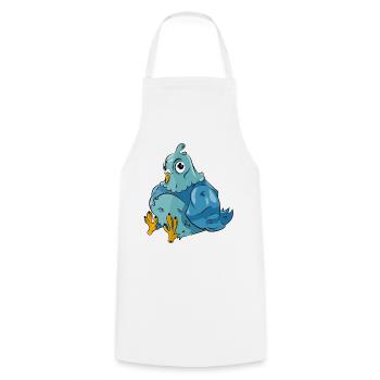 Pigeon Bird - Cooking Apron - white - Front - AI Model Male 185 dark (185cm)