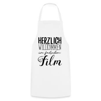 falscher Film - Kochschürze - Weiß - Vorne - AI Model Male 185 dark (185cm)