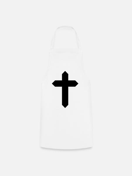 Kreuz Heilig - Kochschürze - Weiß