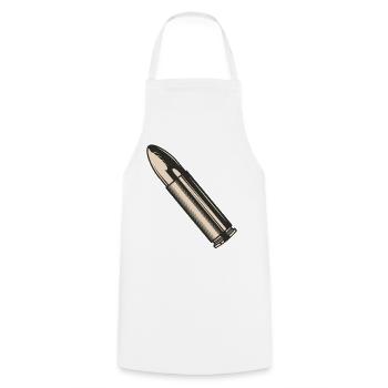 Pistol Cartridge - Cooking Apron - white - Front - AI Model Male 185 dark (185cm)