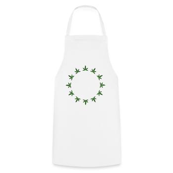 Cannabis Leaf Hemp Circle - Cooking Apron - white - Front - AI Model Male 185 dark (185cm)