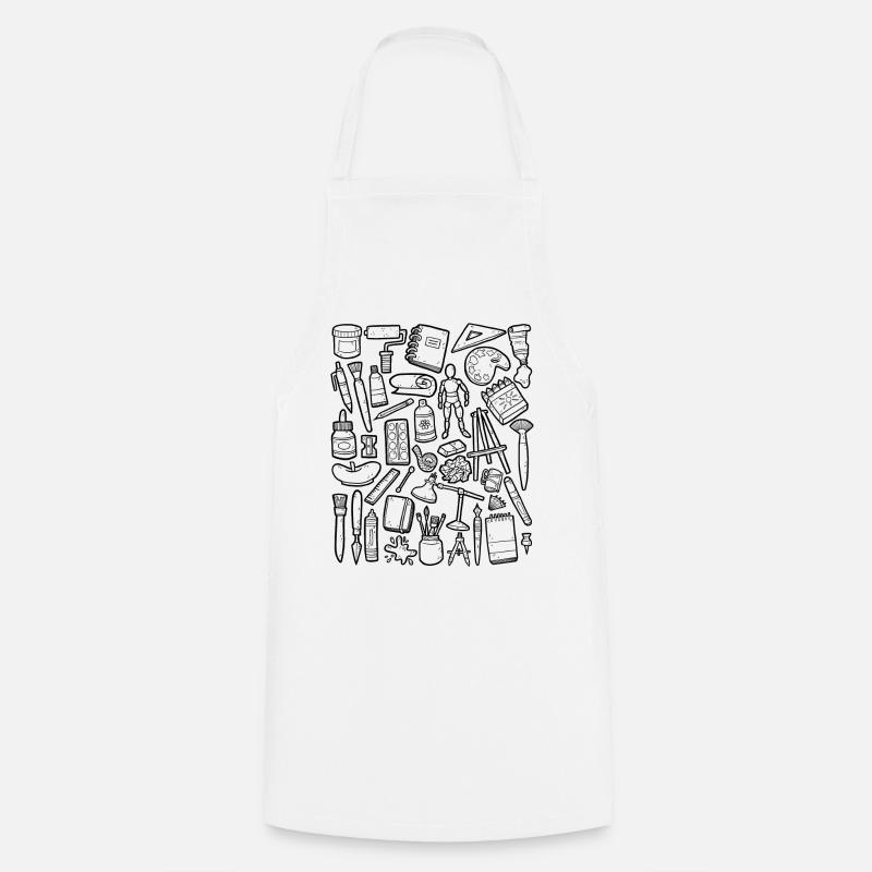 Art et créativité - Tablier de cuisine - blanc