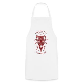 Tarentule Géométrique Indie Pet Spider Propriétaire Vintage - Tablier de cuisine - blanc - Devant - AI Model Male 185 dark (185cm)
