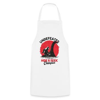 Loch Ness Monster And Big Foot Mythical - Cooking Apron - white - Front - AI Model Male 185 dark (185cm)