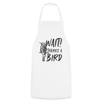 Wait There's A Bird Funny Bird Watching Birding - Cooking Apron - white - Front - AI Model Male 185 dark (185cm)