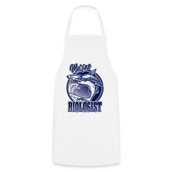 Marine Biologist Hammerhead Shark Marine Biology - Cooking Apron - white - Front - AI Model Male 185 dark (185cm)