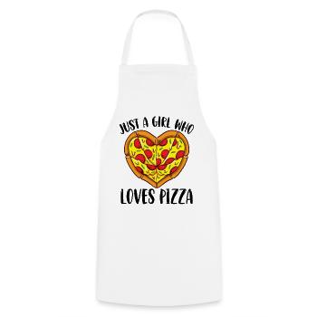 Nur ein Mädchen, das Pizza liebt Lustige Pizza Fan - Kochschürze - Weiß - Vorne - AI Model Male 185 dark (185cm)