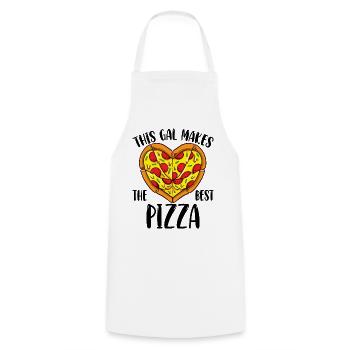 This Gal Makes The Best Pizza Funny Pizza Making - Cooking Apron - white - Front - AI Model Male 185 dark (185cm)