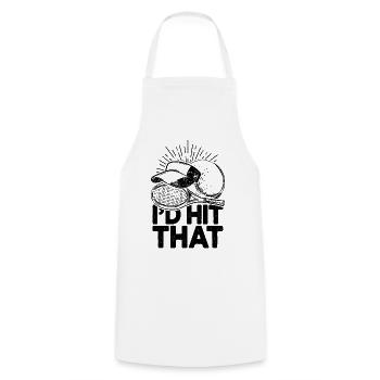 I'd Hit That Funny Tennis Retro Tennis Player - Cooking Apron - white - Front - AI Model Male 185 dark (185cm)