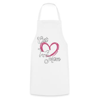 Katzen Mama Motiv Frauen Geschenk Katzenhalter - Kochschürze - Weiß - Vorne - AI Model Male 185 dark (185cm)