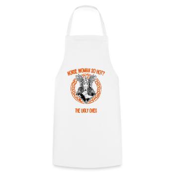 Viking Gift Nordic Warrior Motif - Tablier de cuisine - blanc - Devant - AI Model Male 185 dark (185cm)