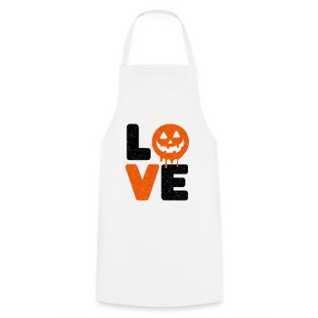 Halloween Love Funny Saying Sayings - Cooking Apron - white - Front - AI Model Male 185 dark (185cm)